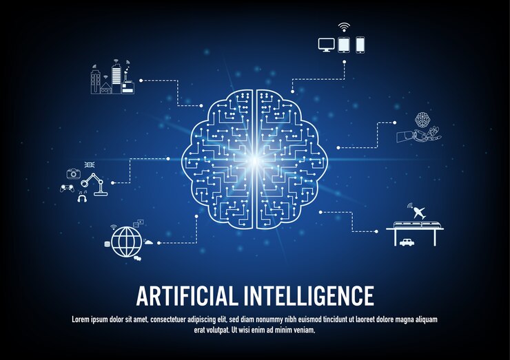Vector flat design of artificial intelligence concept 