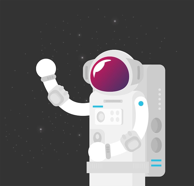 Flat design Astronauts Vector illustration