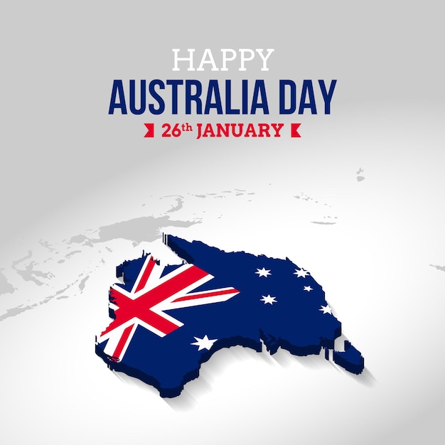 Vector flat design australia day