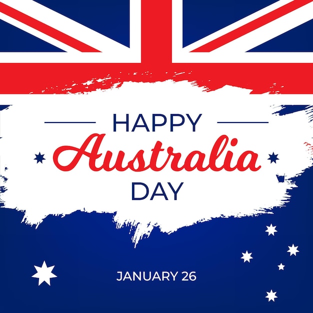 Vettore design piatto australia day