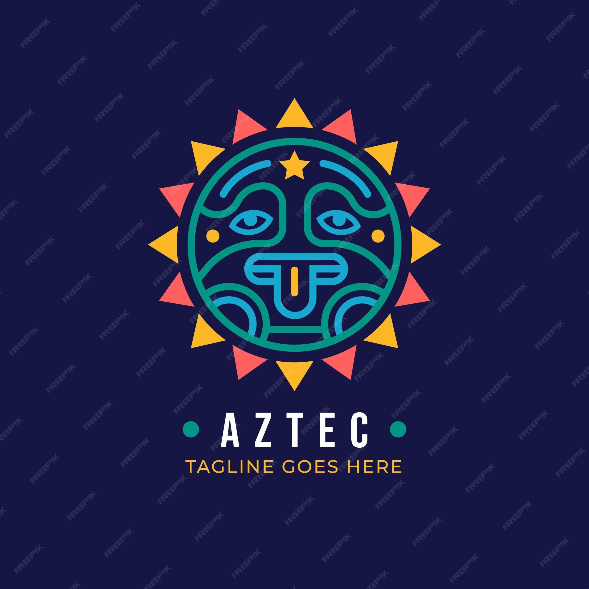 Premium Vector | Flat design aztec logo design