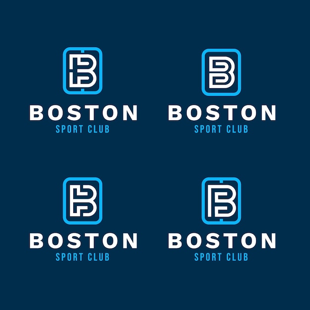 Flat design b logo letter