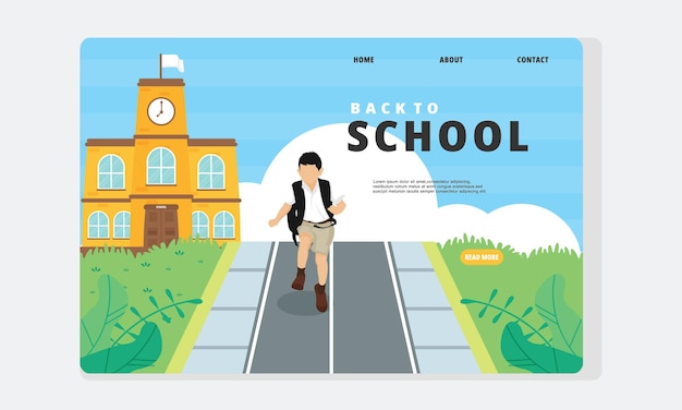 Vector flat design back to school template