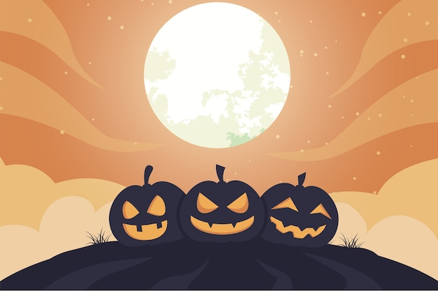 Flat design background for halloween