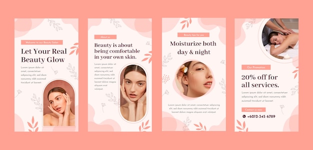 flat design beauty salon template