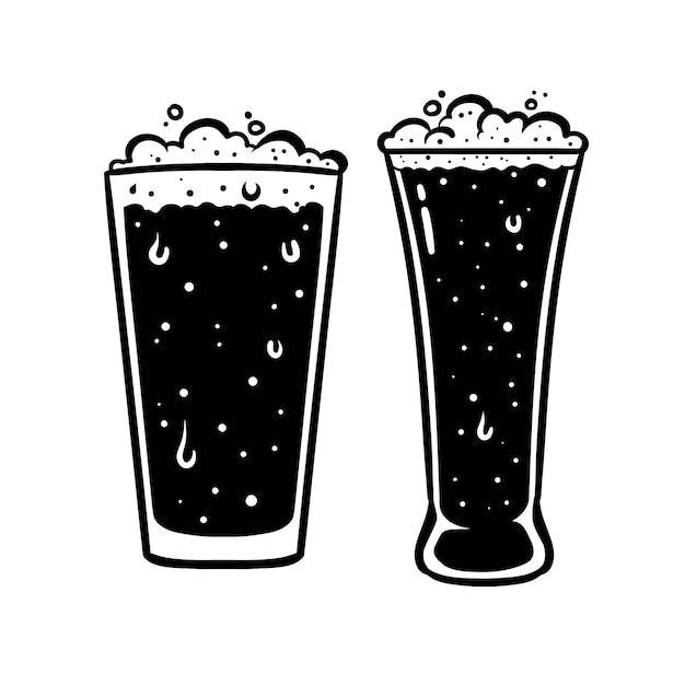 Flat design beer silhouette