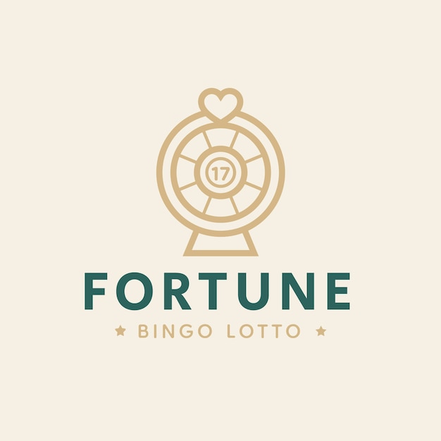 Vettore modello di logo bingo design piatto