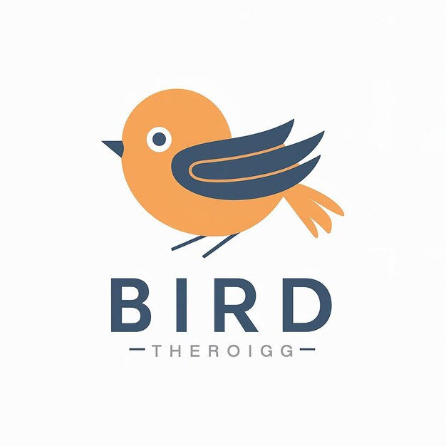 Flat design bird logo