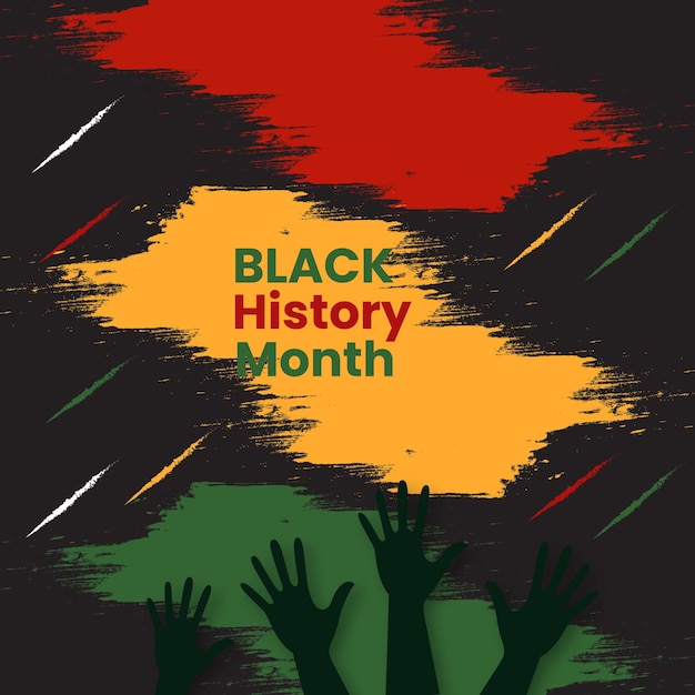 flat design black awareness day banner design