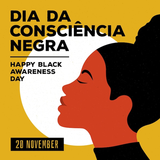 Flat design black awareness day