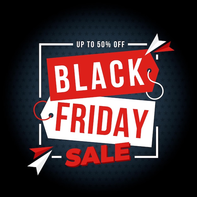 flat design black friday concept