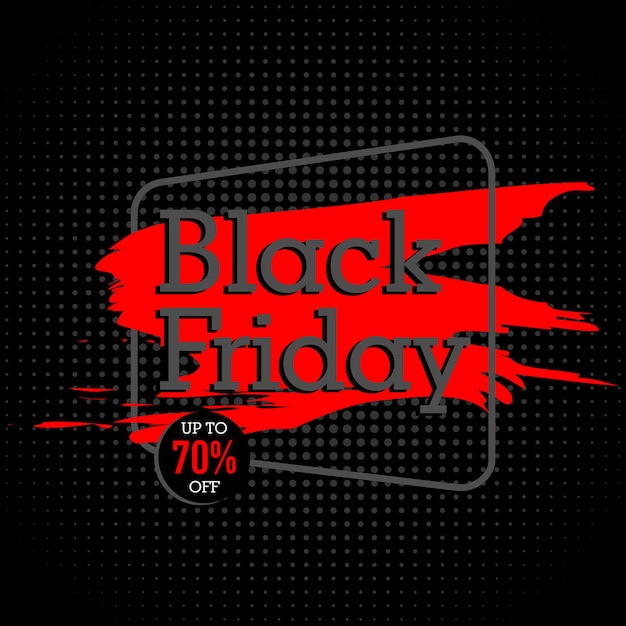 Flat design black friday sale banner