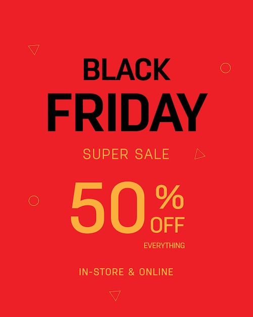 Flat design black friday sale