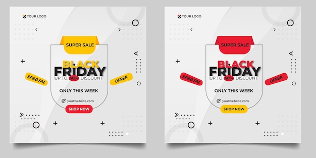 Flat design black friday