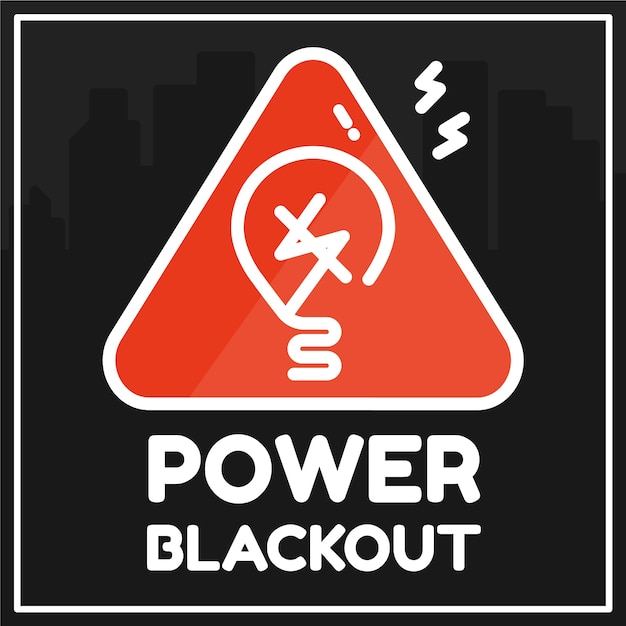 Vector flat design blackout illustration