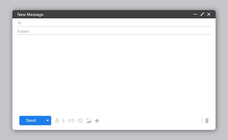 Vector flat design blank email template