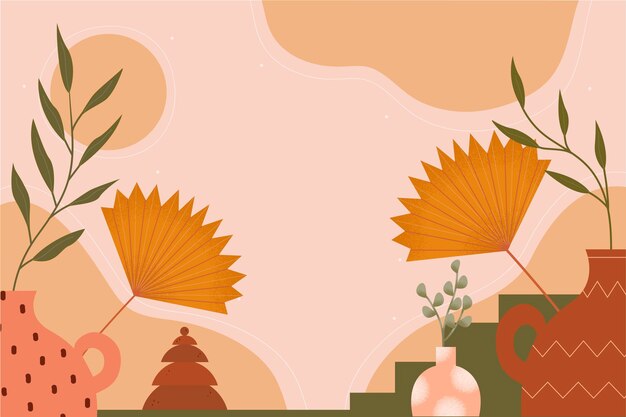 Vector flat design boho background