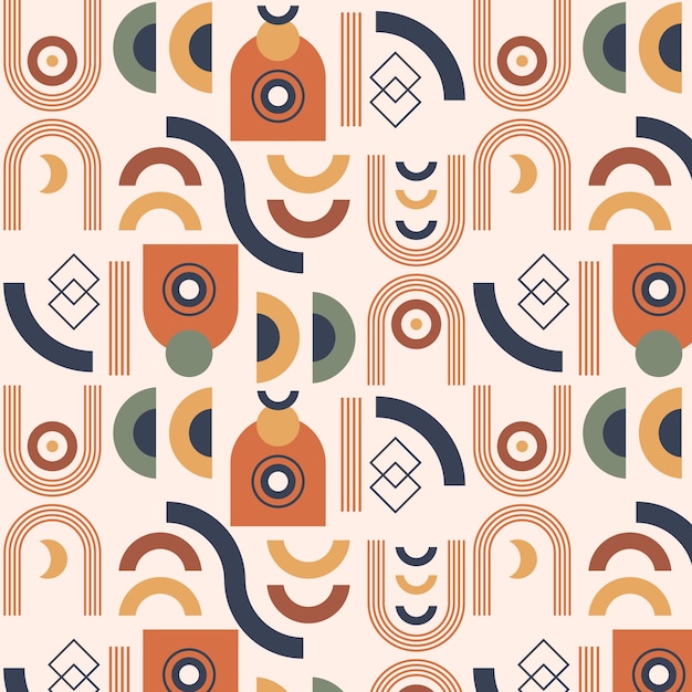 평면 디자인 boho 기하학적 패턴