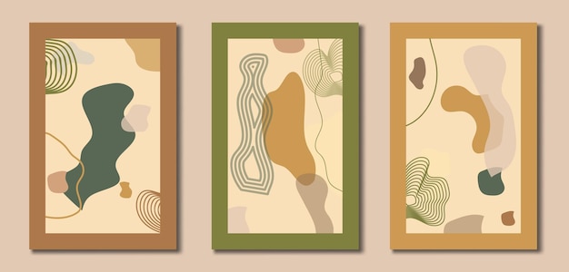 Flat design boho wall art vector