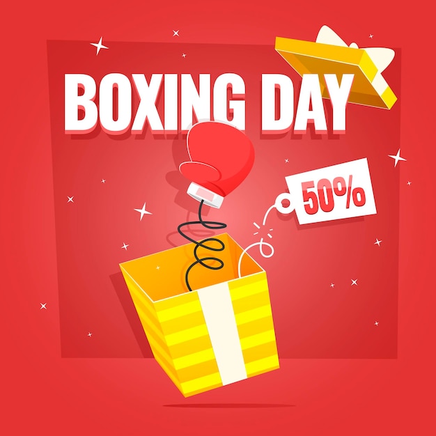 Vector flat design boxing day sale