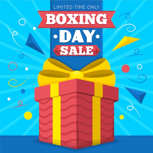 Flat design boxing day verkoop