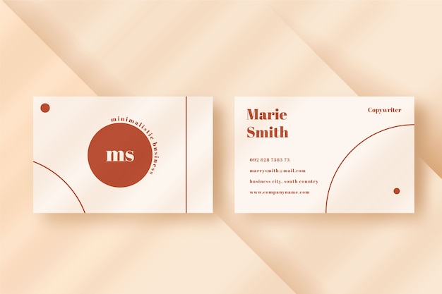 Vector flat design business card template