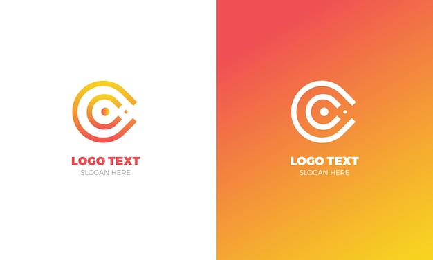 Flat design c logo