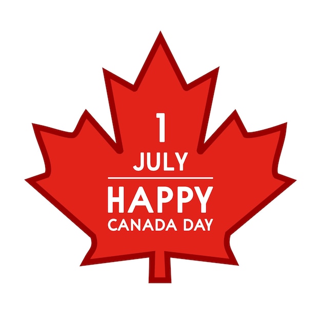 Flat design canada day celebration