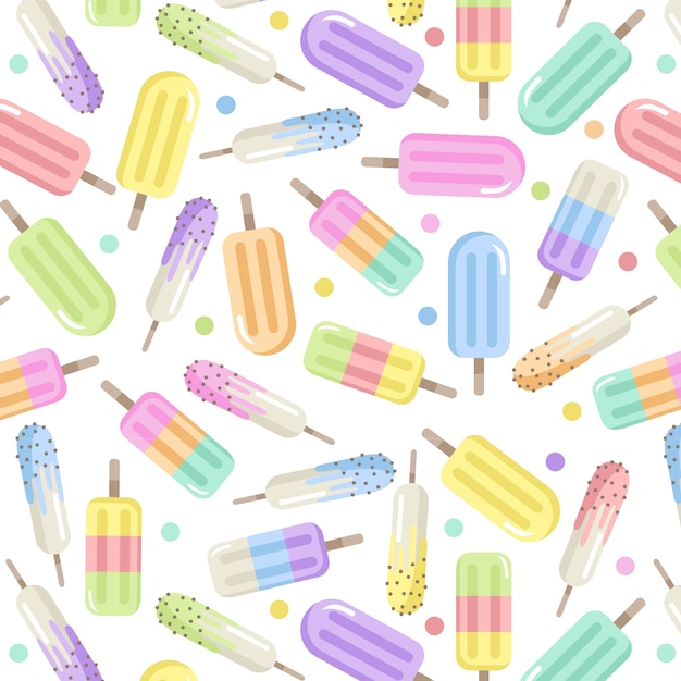 Vector flat design candy pastel color pattern