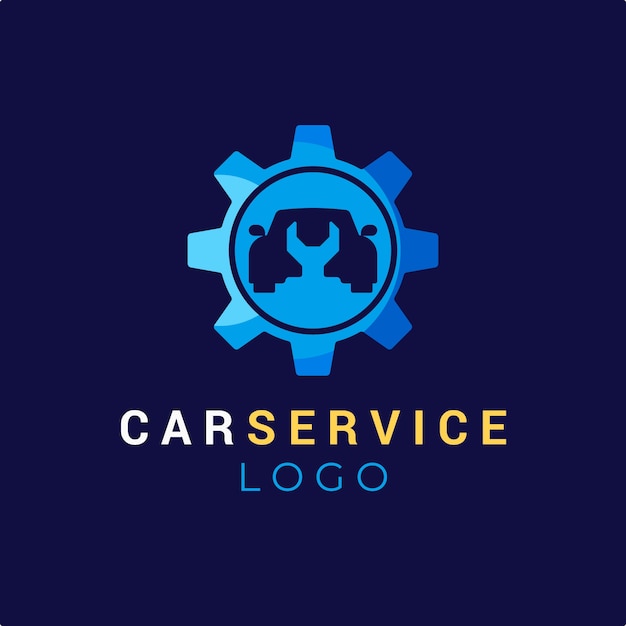 Vector flat design car service logo template