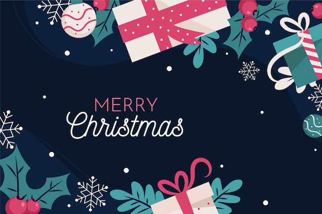 Vector flat design christmas background