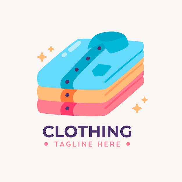 Vector flat design clothing logo template