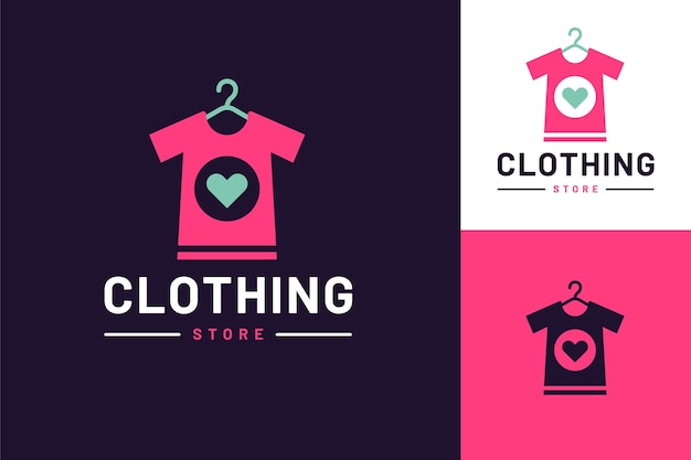 Vector flat design clothing store logo template