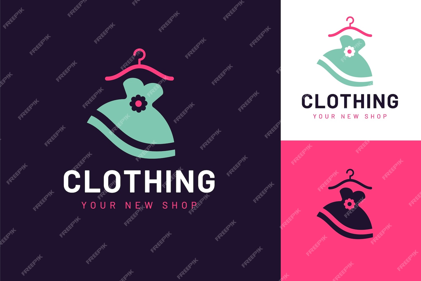 Premium Vector | Flat design clothing store logo template