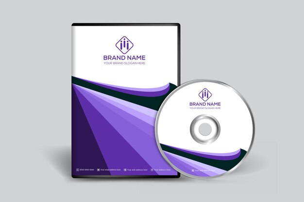 Flat design coffee shop DVD cover template