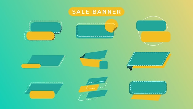 Flat design collection of Web Stickers Tags Banners and Labels Web Stickers Tags