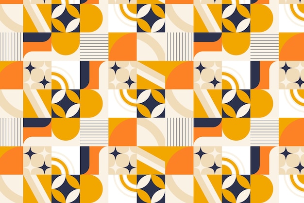 Vector flat design color blocking pattern design