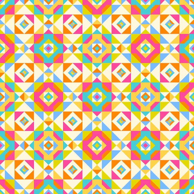 Flat design colorful geometric pattern