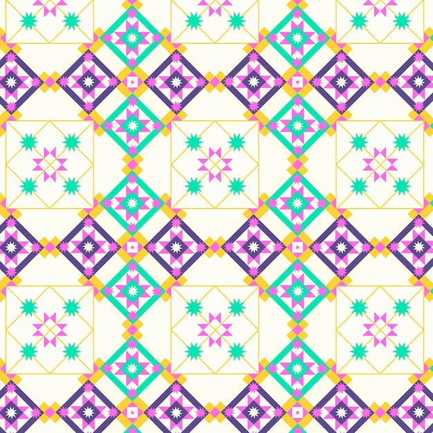 Vector flat design colorful geometric pattern