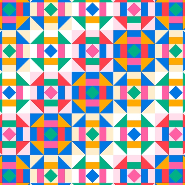 Vector flat design colorful geometric pattern