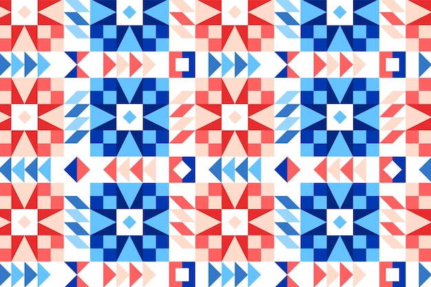 Flat design colorful geometric pattern