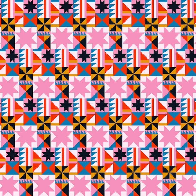 Vector flat design colorful geometric pattern