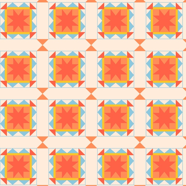 Flat design colorful geometric pattern