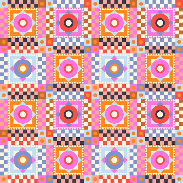 Vector flat design colorful geometric pattern