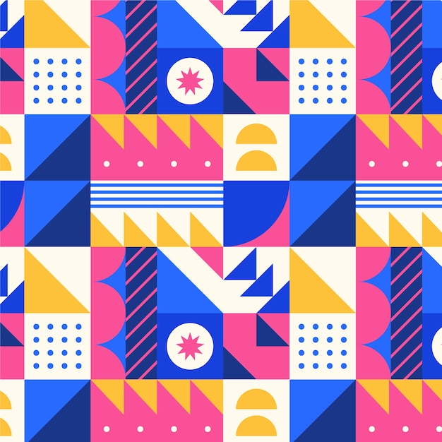 Vector flat design colorful geometric pattern