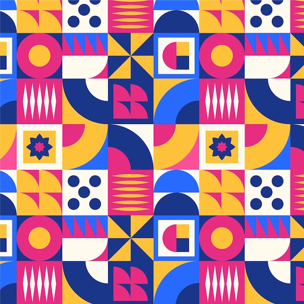 Vector flat design colorful geometric pattern