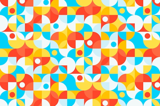 Flat design colorful geometric pattern