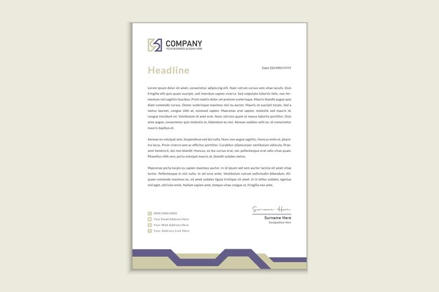 Flat design Company letterhead modern design