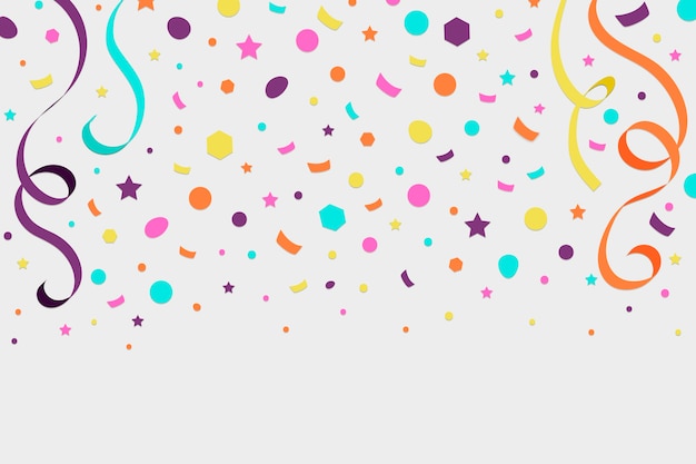 Flat design confetti background