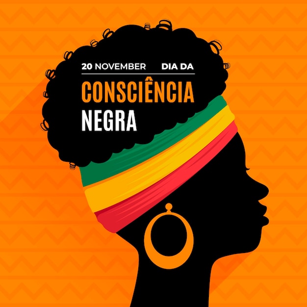 평면 디자인 Consciencia Negra 날